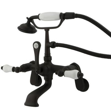 Kingston Brass Vintage Wall Mount Clawfoot Tub Filler with Hand Shower Clawfoot Tub Filler Kingston Brass